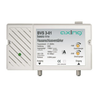 Axing BVS 3-01 Hausanschlussverstärker 30dB für Kabelfernsehen