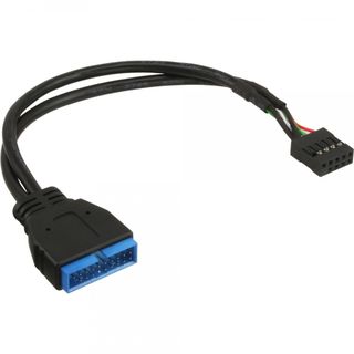 Inline Front USB 3.0 auf Mainboard USB 2.0 Adapter intern 0,15m