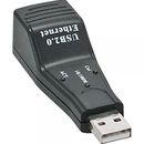 InLine USB 2.0 Netzwerkadapter 10/100MBit | ideal f&uuml;r Notebooks