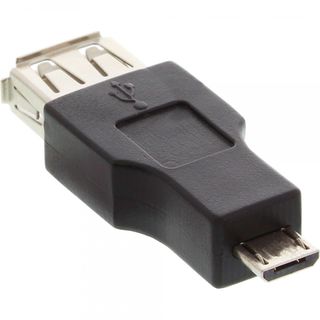 InLine USB OTG Adapter | Micro-B Stecker an USB A Buchse schwarz