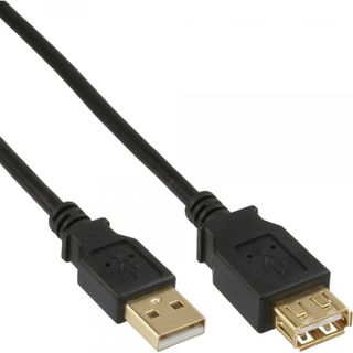 InLine USB 2.0 Verl&auml;ngerungskabel | Goldkontakte | schwarz 5m
