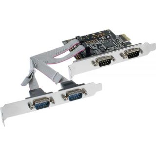 InLine PCI Express / PCIe x1 Schnittstellenkarte 4x Seriell 9Pol.