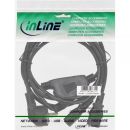 InLine Netz-Y-Kabel Schutzk gew. auf 2x Kaltgerätest. schw. 1,8m