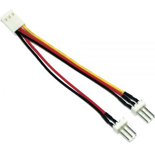 Inline 3Pin Molex Y-Kabel für Gehäuselüfter 0,1m