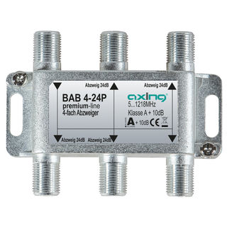 Axing BAB 4-24P BK / Kabelfernsehen Abzweiger 4fach | 5...1218 MHz | 24dB