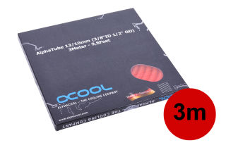 Alphacool Schlauch AlphaTube HF 13/10 (3/8&quot;ID) - UV Rot 3m