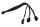 Phobya Y-Kabel 4Pin PWM auf 3x 4Pin PWM - Schwarz 10cm