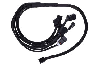 Phobya Y-Kabel 4Pin PWM auf 9x 4Pin PWM | Schwarz 60cm