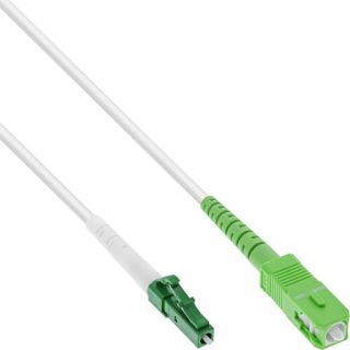 Inline LWL Simplex FTTH Kabel LC/APC 8&deg;-SC/APC 8&deg; | 9/125&micro;m 10m