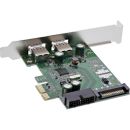 InLine x1 PCIe 2.0 Schnittstellenkarte 4x USB 3.0 | 2x...