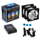 Lian Li UNI Fan AL120 120mm RGB LED PWM Fan | L&uuml;fter/RGB Hub | 3 St&uuml;ck schwarz