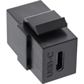 InLine USB 3.1 Snap-In Einsatz | 2x USB C Buchse schwarz
