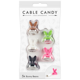 Cable Candy Bunny Beans  Kabelhalter / Kabelfixierer mit Hasenohren 5 Stück