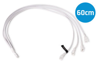 Alphacool Y-Kabel 4Pin PWM auf 4x 4Pin PWM - Weiß 60cm