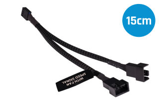 Alphacool Y-Kabel 4Pin PWM auf 2x 4Pin PWM - Schwarz 15cm