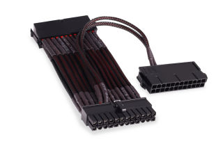 Alphacool 24Pin ATX Y-Kabel 2x24Pin auf 1x24Pin | Schwarz 20cm