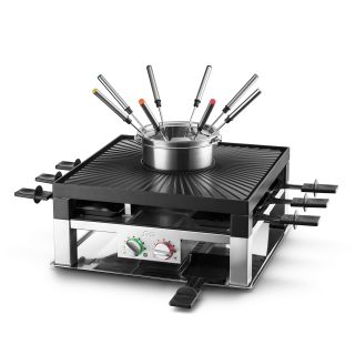 Solis Combi-Grill 3 in 1 | Tischgrill | Fundue | Raclette B-Ware
