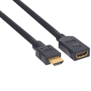 InLine&reg; HDMI High Speed Verl&auml;ngerung St./Bu. schwarz, Goldkontakte, 1m
