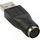 InLine USB PS/2 Adapter | USB Stecker A auf PS/2 Buchse schwarz