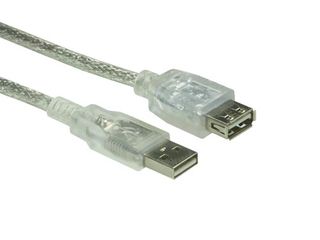 USB 2.0 Verl&auml;ngerung transparent 5m