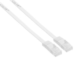 InLine Patchkabel/Netzwerkkabel flach U/UTP Cat.6 weiß 10m